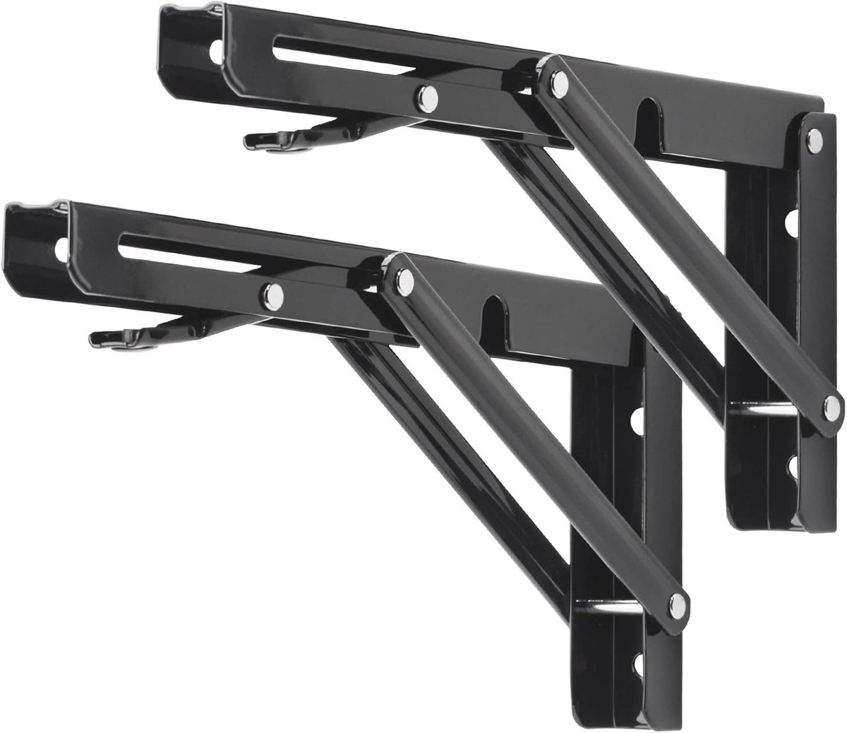 Opvouwbare Plankbeugels voor Klaptafels - Zware L-Beugel voor Doe-Het-Zelf - Maximaal 150 kg - 2 Stuks
