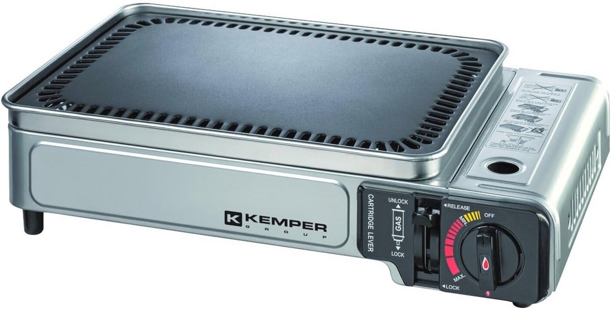 Draagbare Gasgrill 2300 W met Antiaanbaklaag en Transporttas
