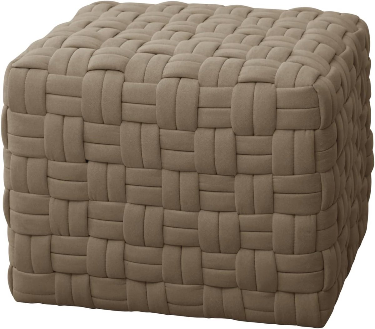 Braided Pouf Stool for Chair - Stylish Upholstered Footrest for Home
