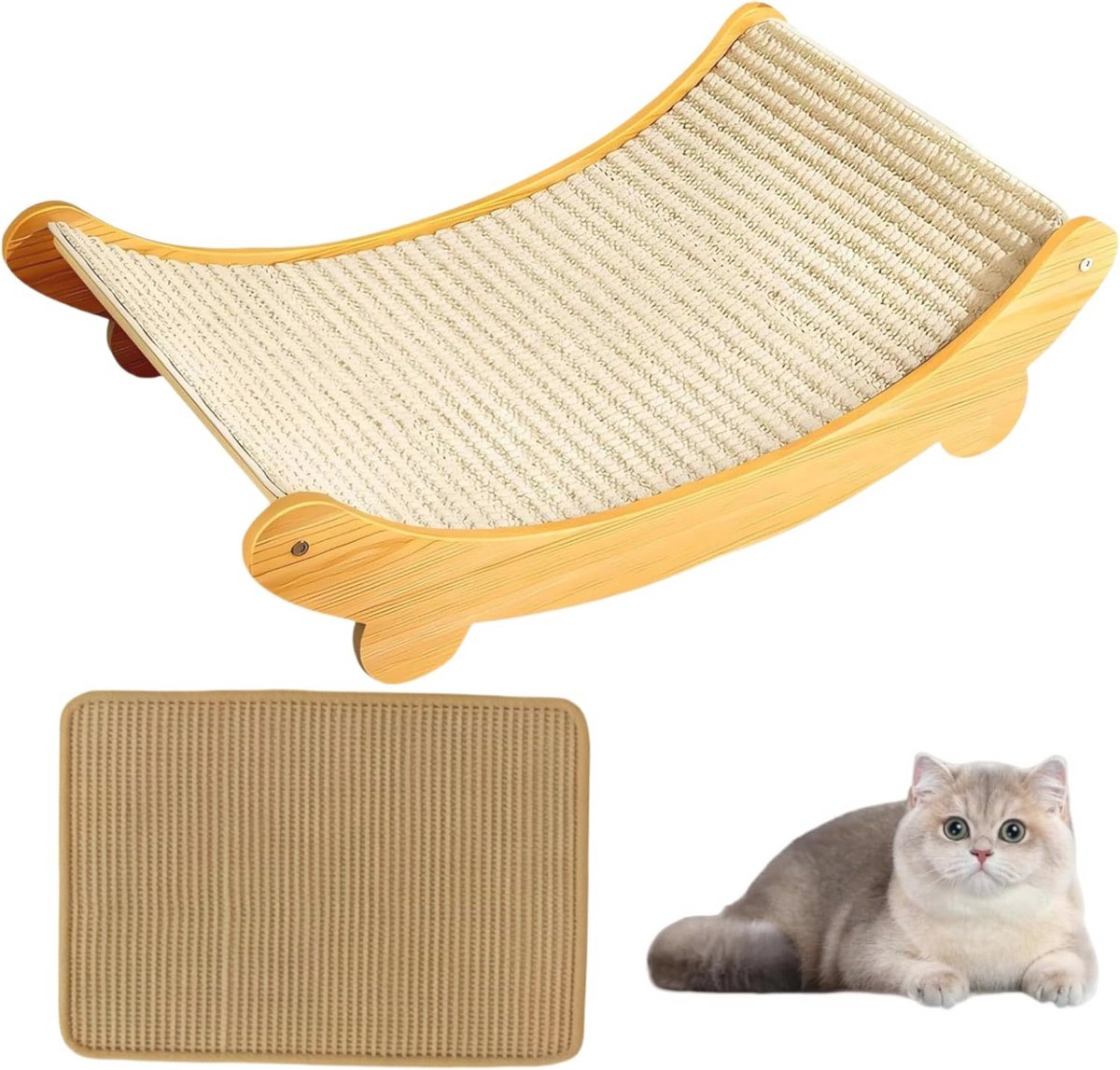 2-in-1 krabpaal en bed voor katten - ideaal voor binnenkatten, geschikt voor kleine en middelgrote katten