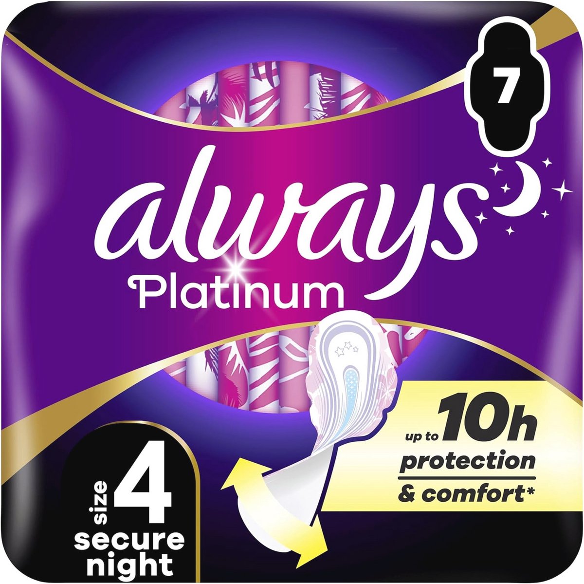 Ultra dun en absorberend maandverband voor een comfortabele nachtrust - maat 4, 7 stuks