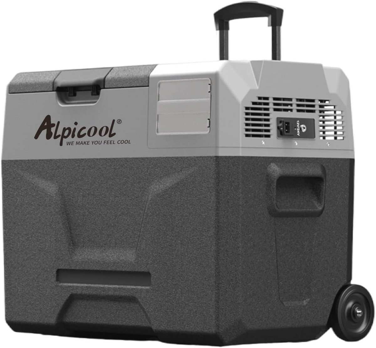 Draagbare Compressorkoelbox 40L - 12V Koelbox voor Camping met USB en Wiel