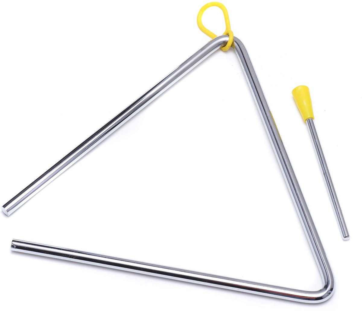 4-inch muzikaal stalen driehoek percussie-instrument met percussiestok