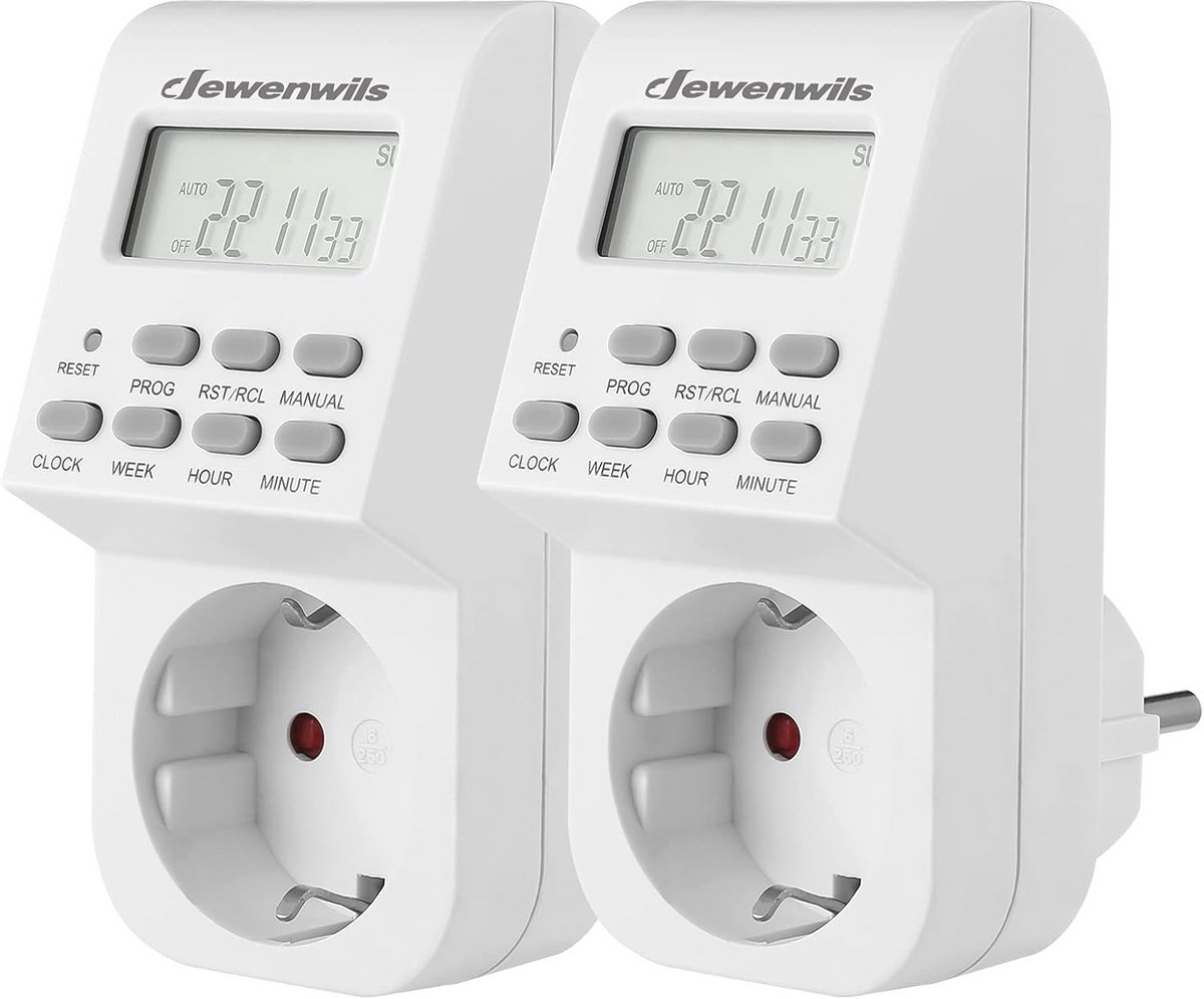 Digitale Timer Stopcontact met 20 Programmeerbare Instellingen en LCD Display voor Huishoudelijke Apparaten