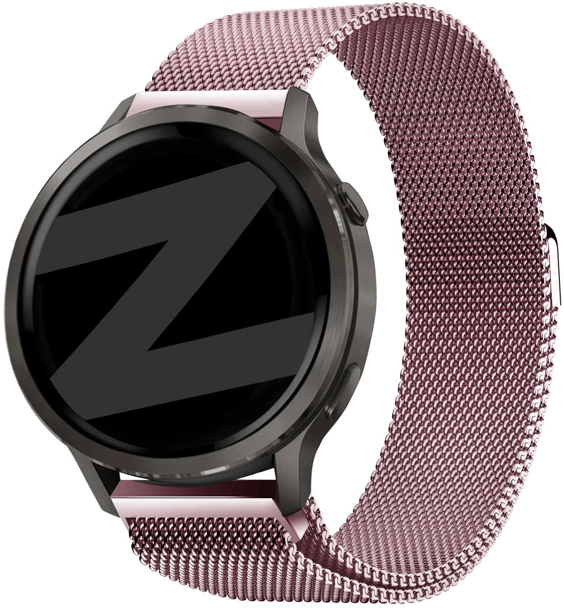 Bandz Milanese loop band (18mm) - Geschikt voor Garmin Vivoactive 4s / Vivomove 3s / Venu 2s / Venu 3s / Forerunner 255s / Forerunner 265s / Venu 4 - 41mm - Roze