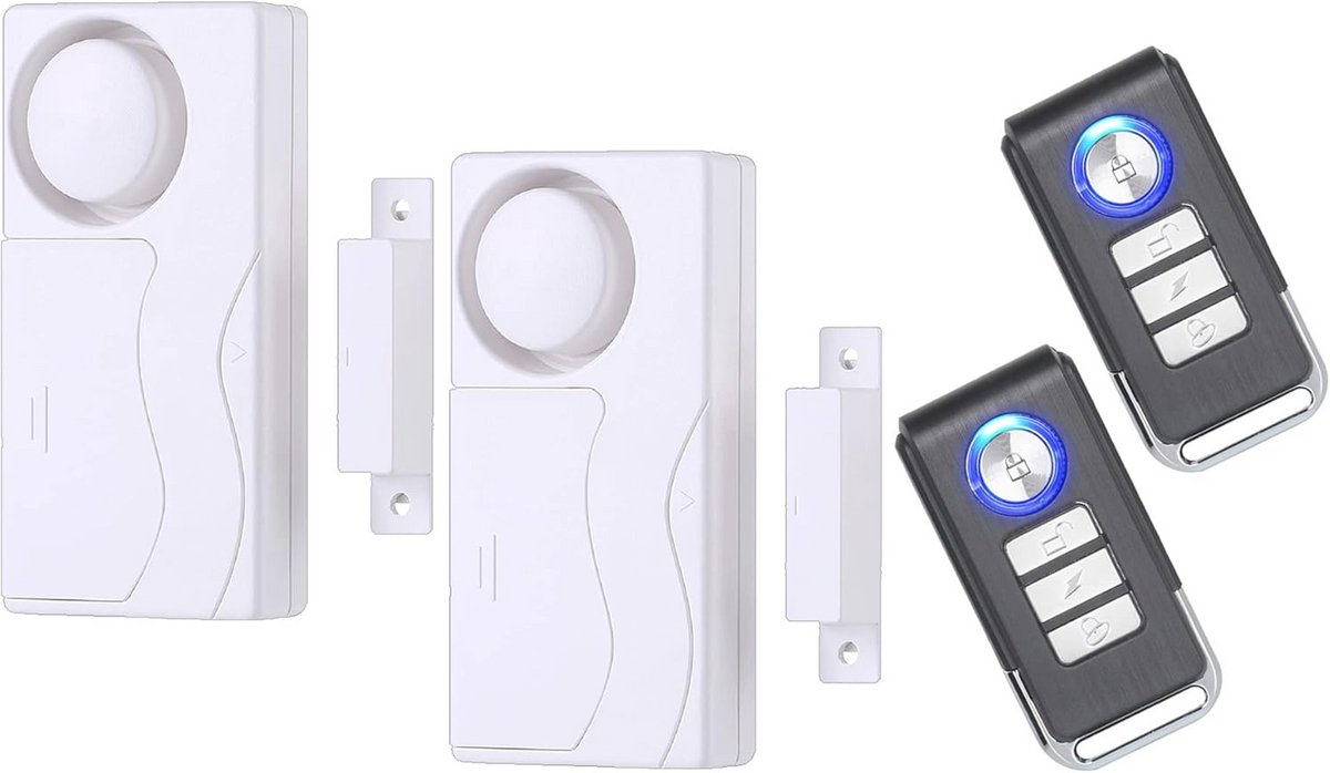 Draadloos deuralarm met afstandsbediening - Magnetische sensor voor huizen en appartementen