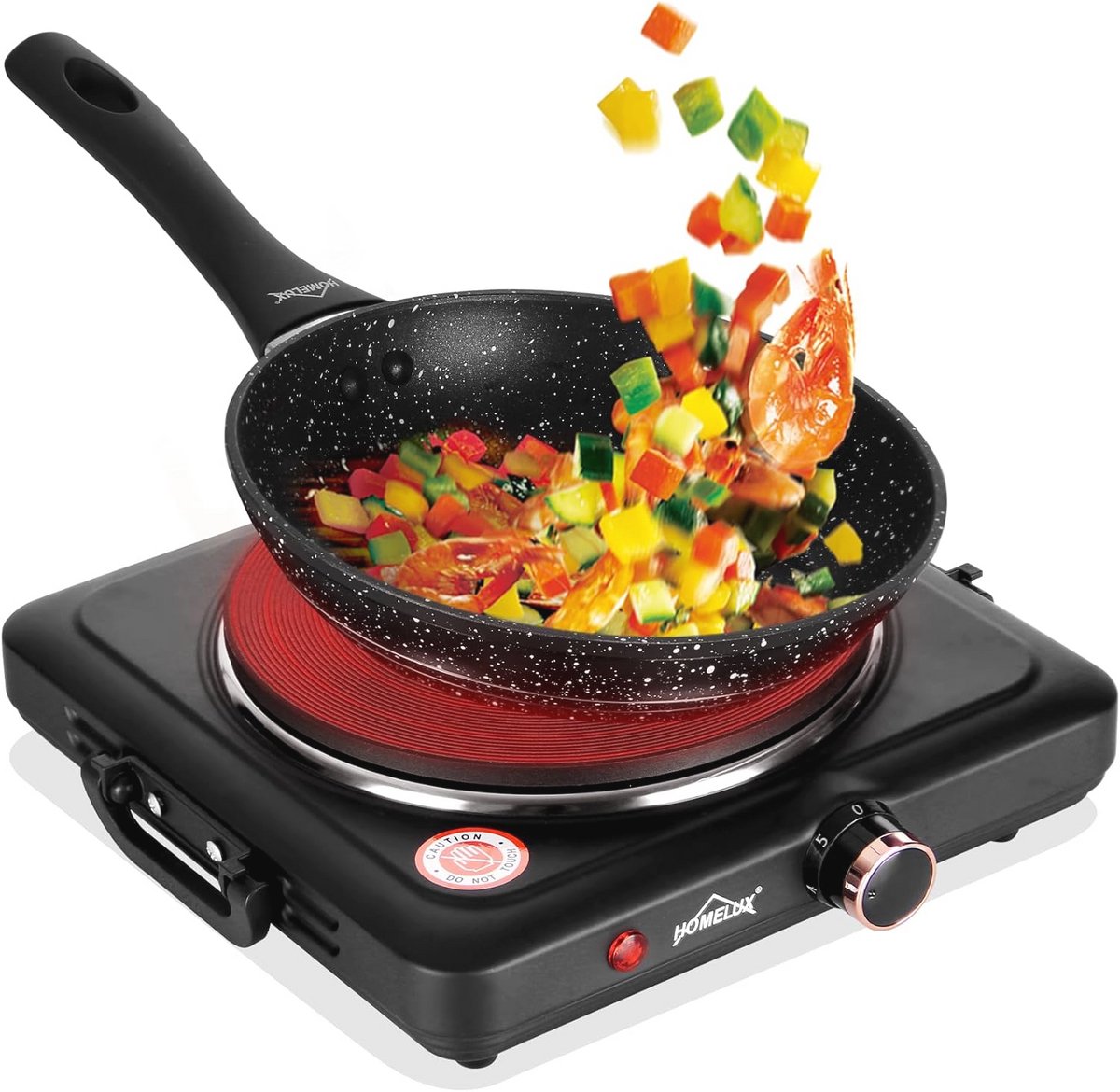Kookplaat 1500 W met 5 warmtestanden - Ideaal voor Keuken, Kantoor en Camping