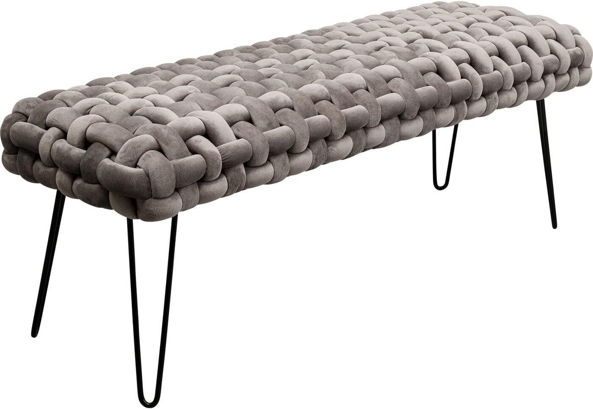 Moderne Gevlochten Sofa voor 1-2 - 45x128x50 cm - voor 1-2 Personen, Woonkamerbank, Slaapkamerbank - Medahomestore