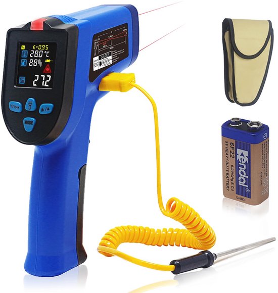 BURNHARD Infrarot-Thermometer Mit Dual-Laser – -50 Bis 550 °C, Für Pizzastein & Grill