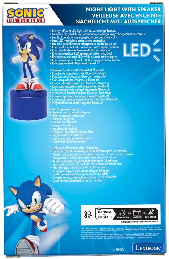 Sonic nachtlampje bluetooth speaker van Merkloos — afbeelding 2