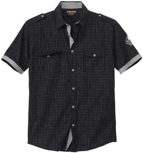ATLAS POUR HOMME - Chemise pilote en popeline à carreaux - Homme - Disponible en grandes tailles - XL