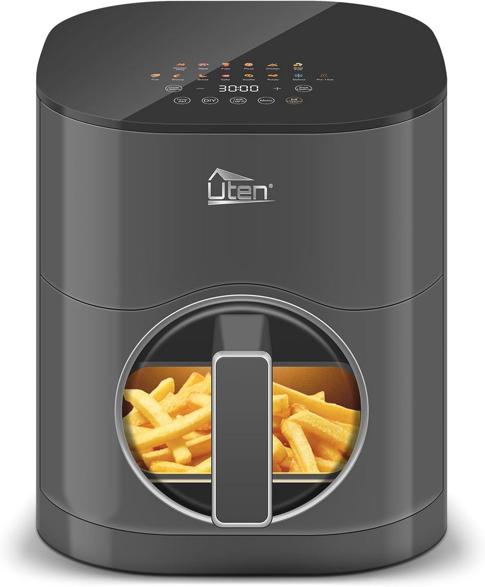 Grote AANDUIDING Airfryer - 6,5 Liter - Gezond Frituren Zonder Vet - Instelbare Temperatuur en Tijd