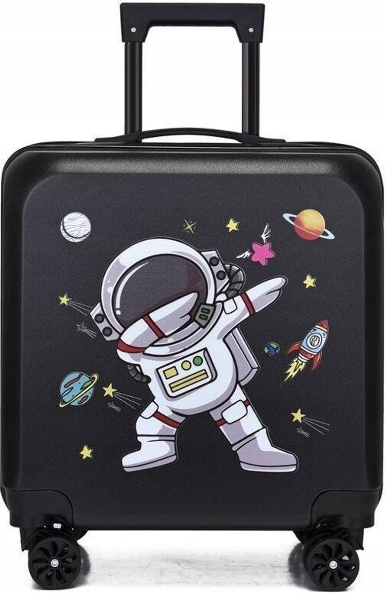 Kosmonauta Kinderkoffer Zwart met Cijferslot - Ideaal voor Vakantie