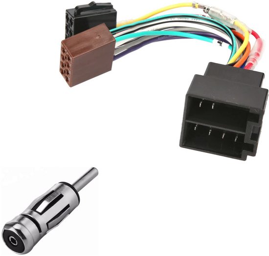 Radio Adapter Set Universele Autoradio-adapter SET met Antenne-adapter DIN ISO | bol