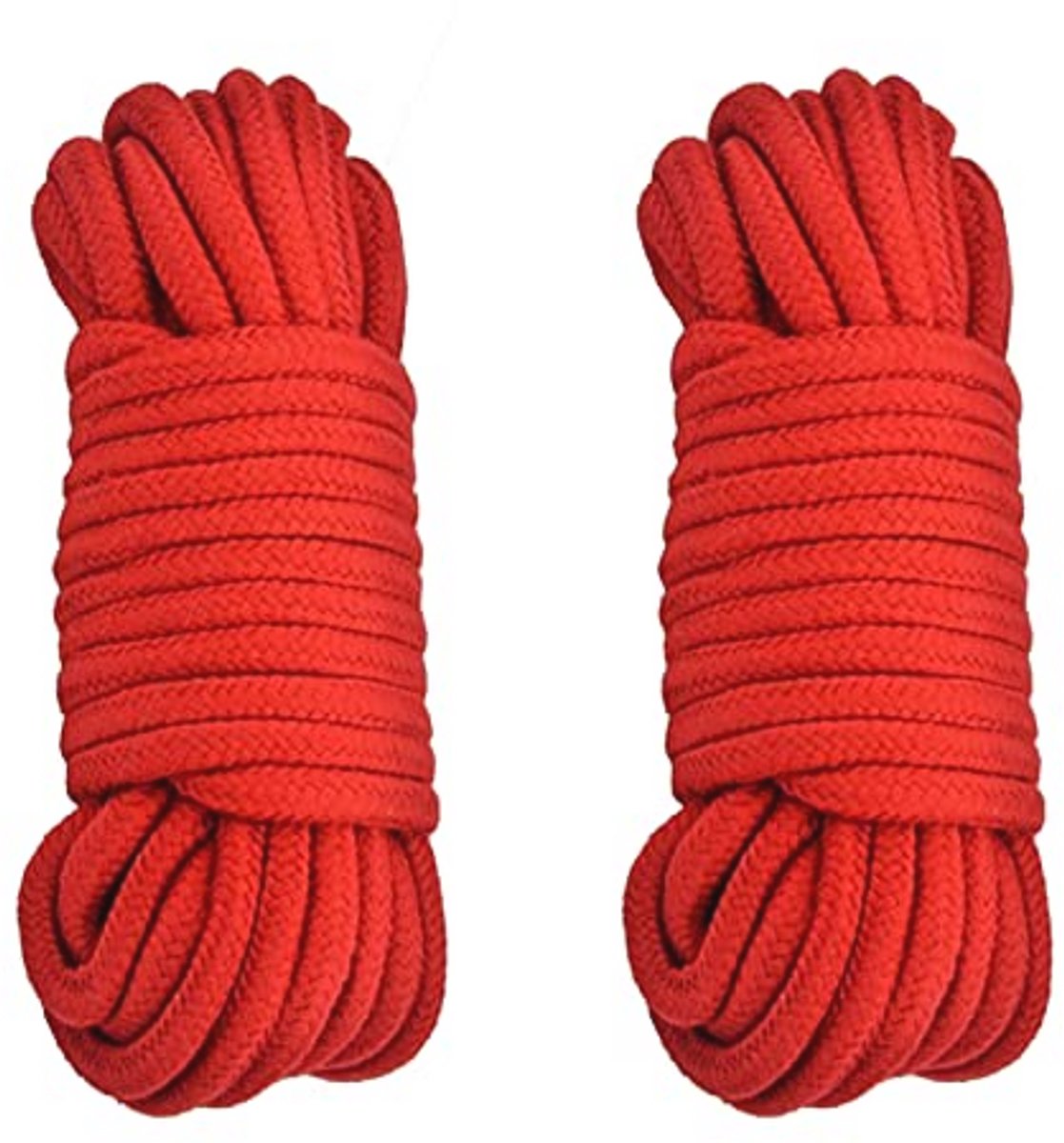 Gevlochten Katoenen Touw - 2 Stuks, 10 Meter Lang, 6 mm Dik voor Kamperen, Tuinieren en Varen
