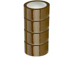 Rollen verpakkingstape - 6x - bruin - 50 mm x 66 meter - inpakken - dik plakband - Handig en knutselen