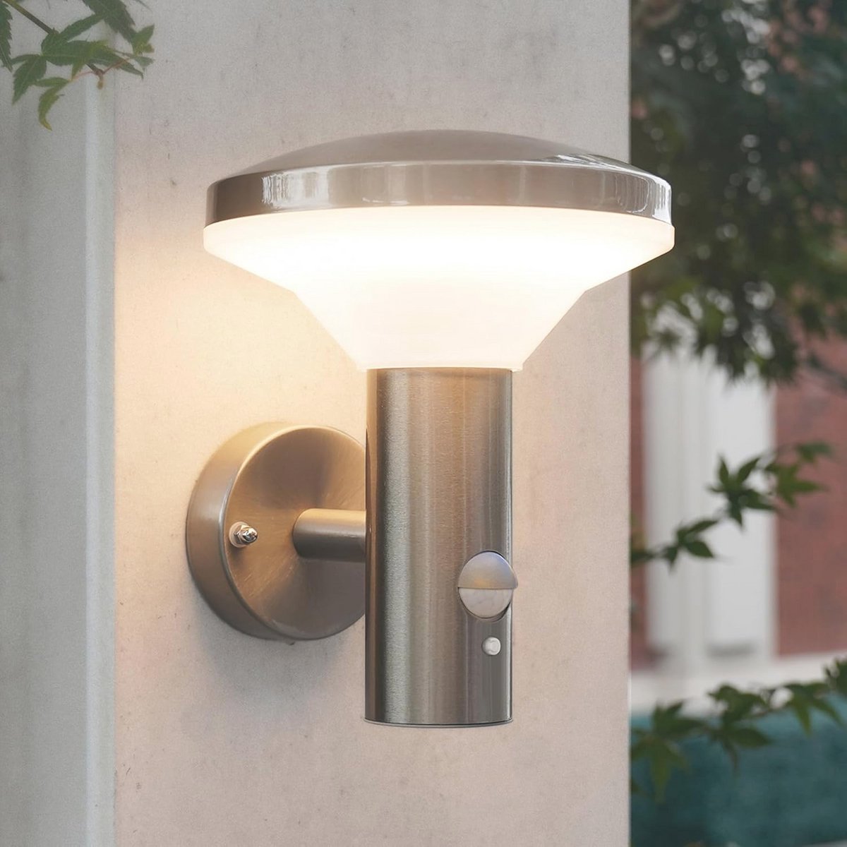 LED Buitenlamp met Bewegingssensor en Warm Wit Licht voor Tuin of Terras