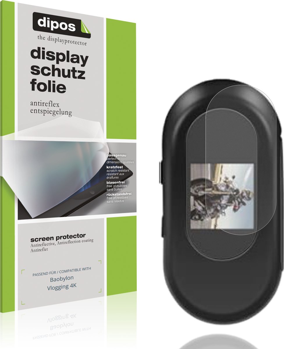 dipos – 4x Matte Beschermfolie geschikt voor Baobylon Vlogging 4K | Krasbestendige & antireflecterende Screenprotector Ultra-Thin