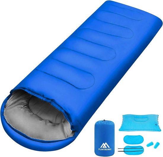 Slaapzak voor camping en outdoor, lichtgewicht dekenmodel, compact formaat, geschikt voor rugzakreizen, wandelen en vakanties, 210 x 75 cm. van Merkloos — afbeelding 4