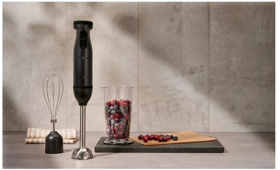 Silvercrest Staafmixerset 600 W - Zwart - Set: staafmixer, mixvoet, garde, maatbeker met deksel - Turbofunctie: voor krachtig pulseren - Met deze staafmixer van SILVERCREST mix, pureer en klop je moeiteloos allerlei ingrediënten van SilverCrest — afbeelding 3