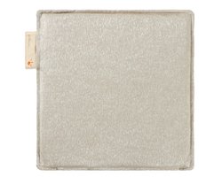 Pleafs® Warmtezitkussen - Boho - Draadloos - Elektrisch Oplaadbaar - 40x40cm - Dark Vanilla
