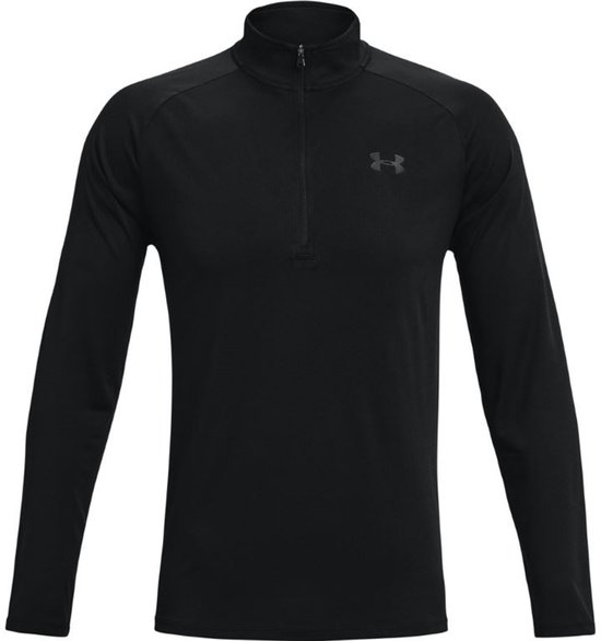 Under Armour UA Tech 2.0 1/2 Zip-BLK Heren Sporttrui - Zwart - Charcoal