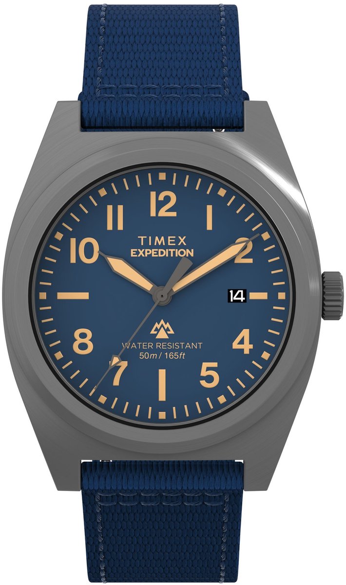 Timex Expedition® Capstone Quartz Analoog Horloge Blauw Kast: 100% Laag Lood Messing | Armband 100% Recyclebaar Materiaal 39 mm TW2Y18200AJ