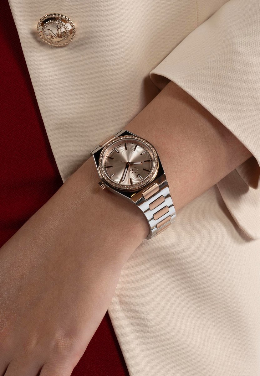 Gc Gc Prodigy Lady Quartz Analoog Horloge Zilver En Roos Kast: 100% Roestvrij Staal | Bracelet 100% Roestvrij Staal 34 mm Z38003L3MF