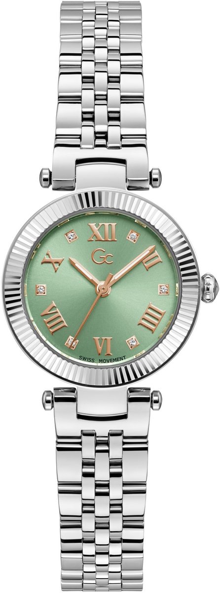 Gc Gc Flair Quartz Analoog Horloge Zilver Kast: 100% Roestvrij Staal | Bracelet 100% Roestvrij Staal 28 mm Z02007L9MF