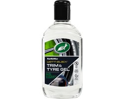 Turtle Wax Wet N Black Tyre & Trim gel - Laat een diepe zwarte glans achter op rubber & kunststof - Herstelt en zorgt voor een beschermend laag - Bestand tegen degradatie - 300ml