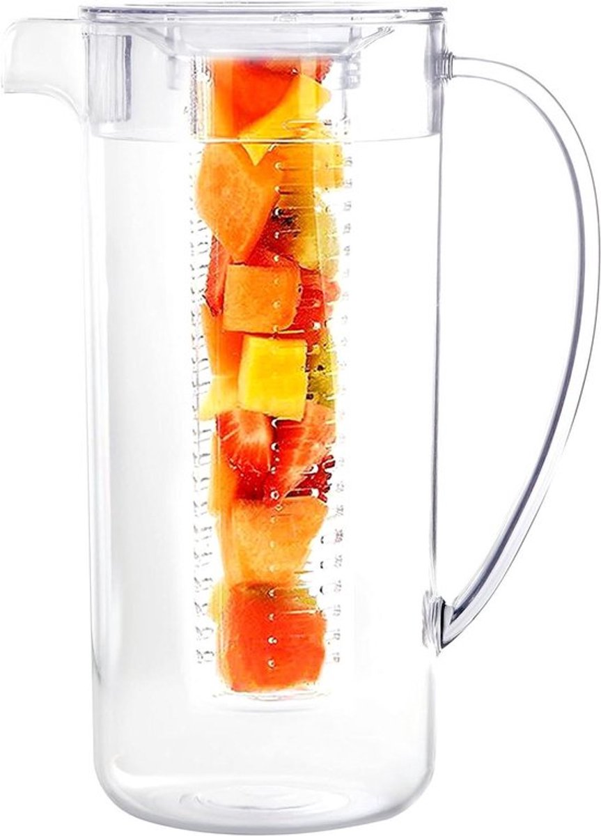 2L Plastic kan met deksel voor IJsthee, Sangria en Limonade