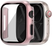 Roze beschermhoes met ingebouwd scherm voor Apple Watch 7/8/9 41mm.