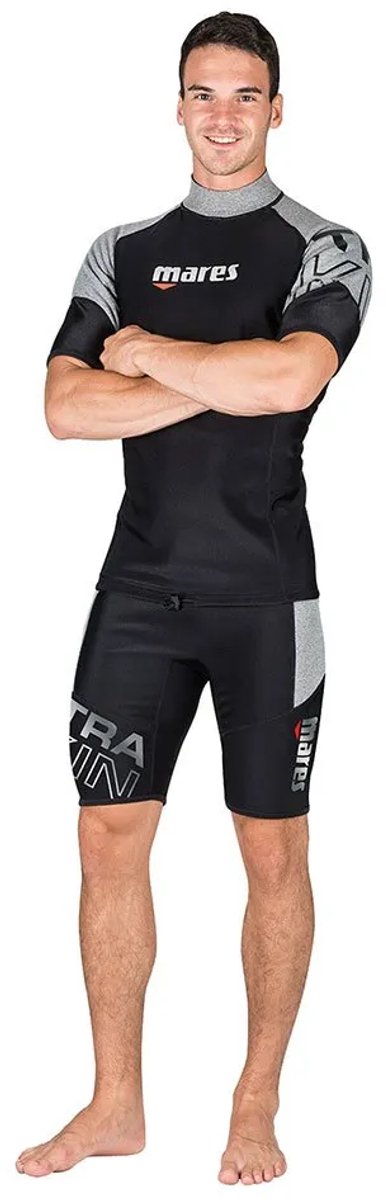 Mares Ultra Skin Korte Mouw Rash Guard Zwart M Man