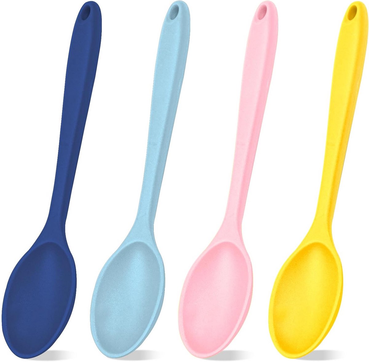 4x Hittebestendige Siliconen Spatel en Menglepel Set - Non-Stick Keukengerei