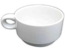 Stapelbare Cappuccinokop zonder Schotel Wit - Grote Inhoud