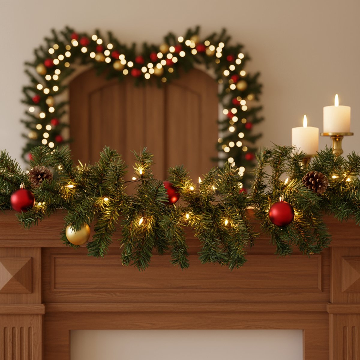 Dennenslinger – Kunstdennen – Donkergroen – Vol En Dicht – Kerstdecoratie – Voor Binnen – 270 Cm – PVC [56450]