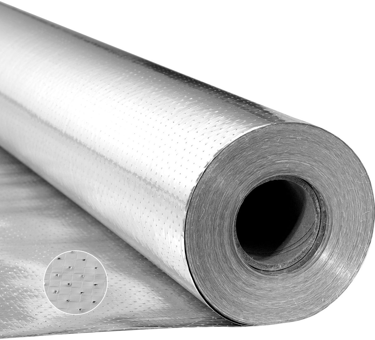 VEVOR Isolatiefolie, 0,15 mm, Isolatiefolie, Reflecterende Folie 76,2 x 1,22 m, Dubbel Reflecterende Warmte-isolatie van Aluminiumfolie, Thermische Folie, Warmte-isolatierol voor Ramen, Camperdaken