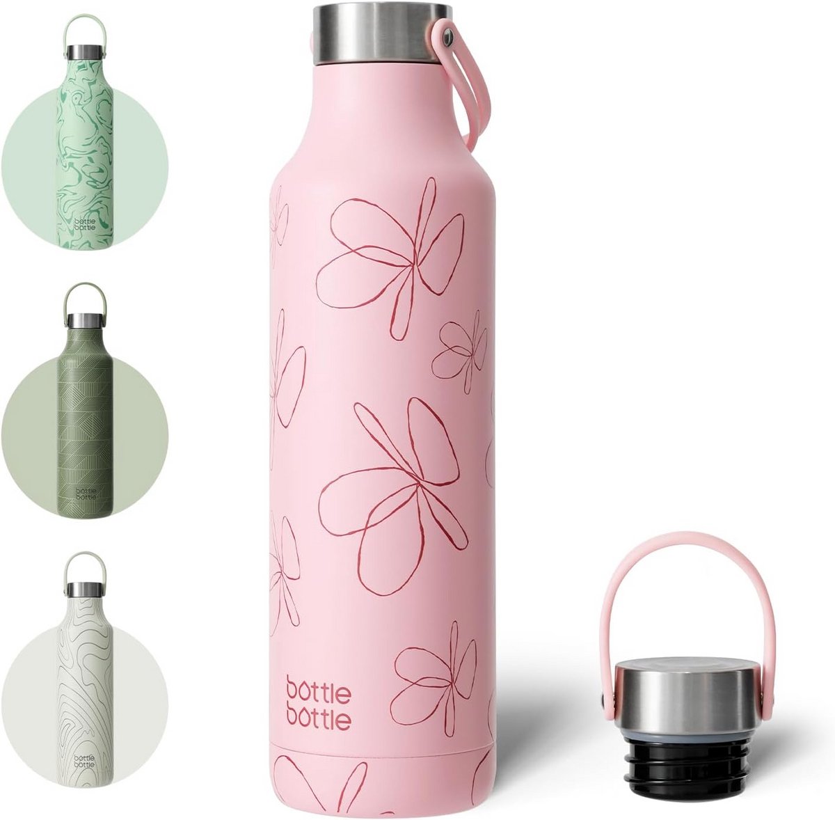 Thermosfles 600 ml RVS - Lekvrije Isoleerfles met Koeienprint voor Warm & Koud