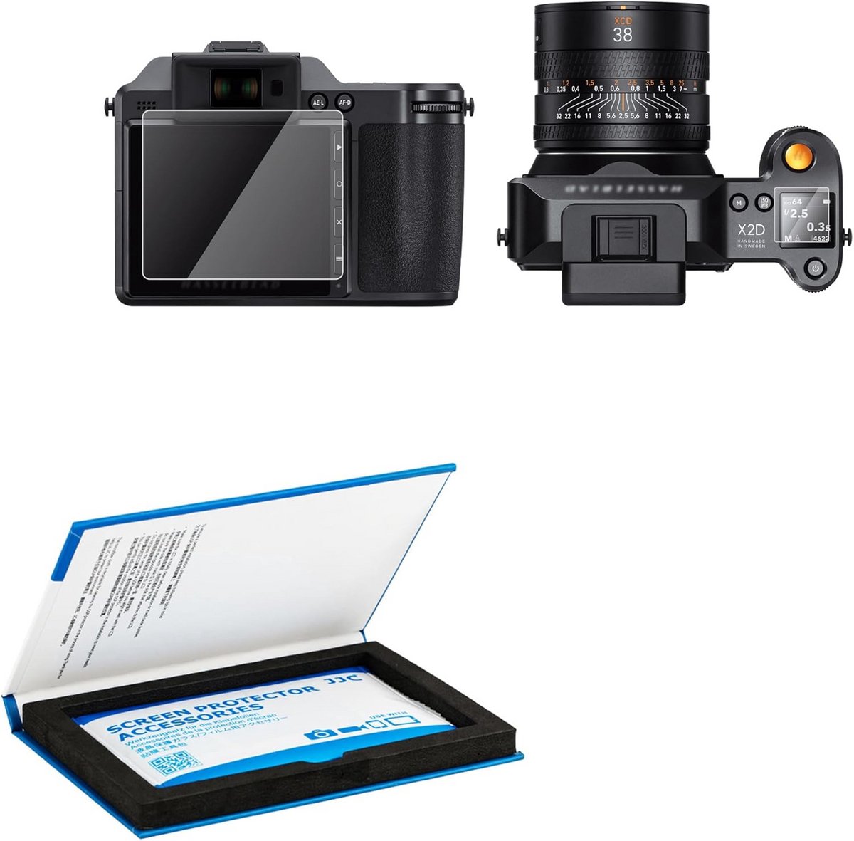 2+4 Set Gehard Glas Schermbeschermers voor Hasselblad X2D 100C Camera - Ultra Dun HD Krasbestendig