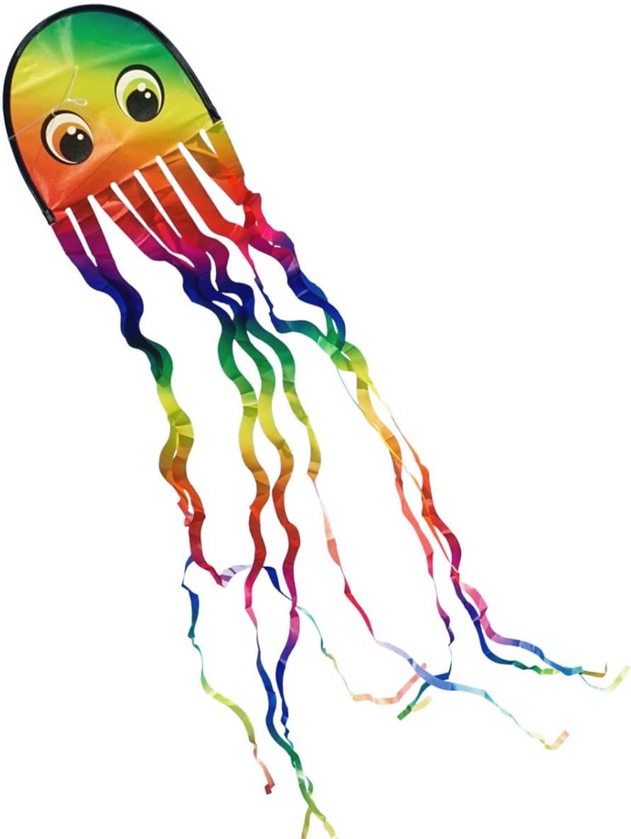 Octopus draak inleglijn voor kinderen - Vliegerkoord 25x160cm