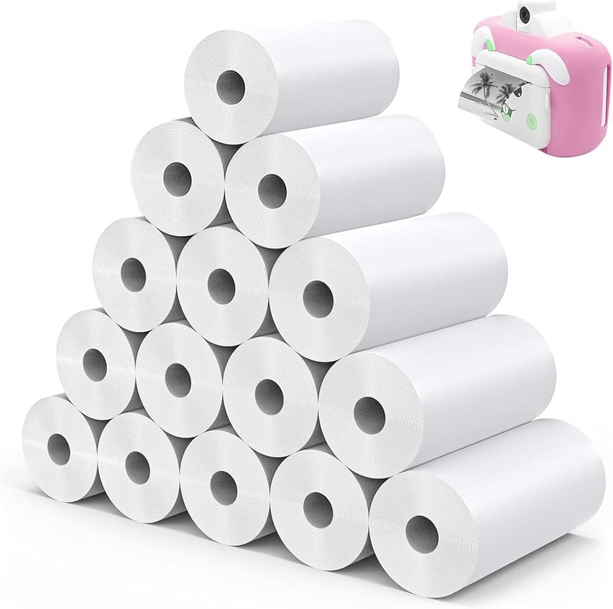 15 Rol Thermisch Papier voor Kindercamera's - Instant Camera Papier - 57 mm x 25 mm - 4,5 m