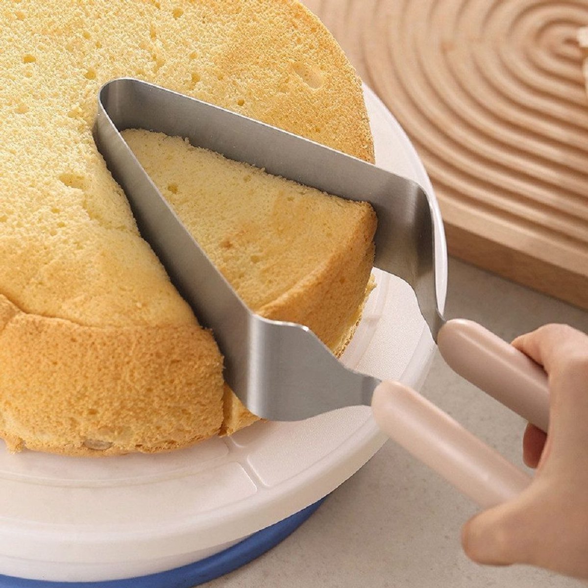 Taartuitsteker met afstandhouders, 28 cm, snijhulpmiddel