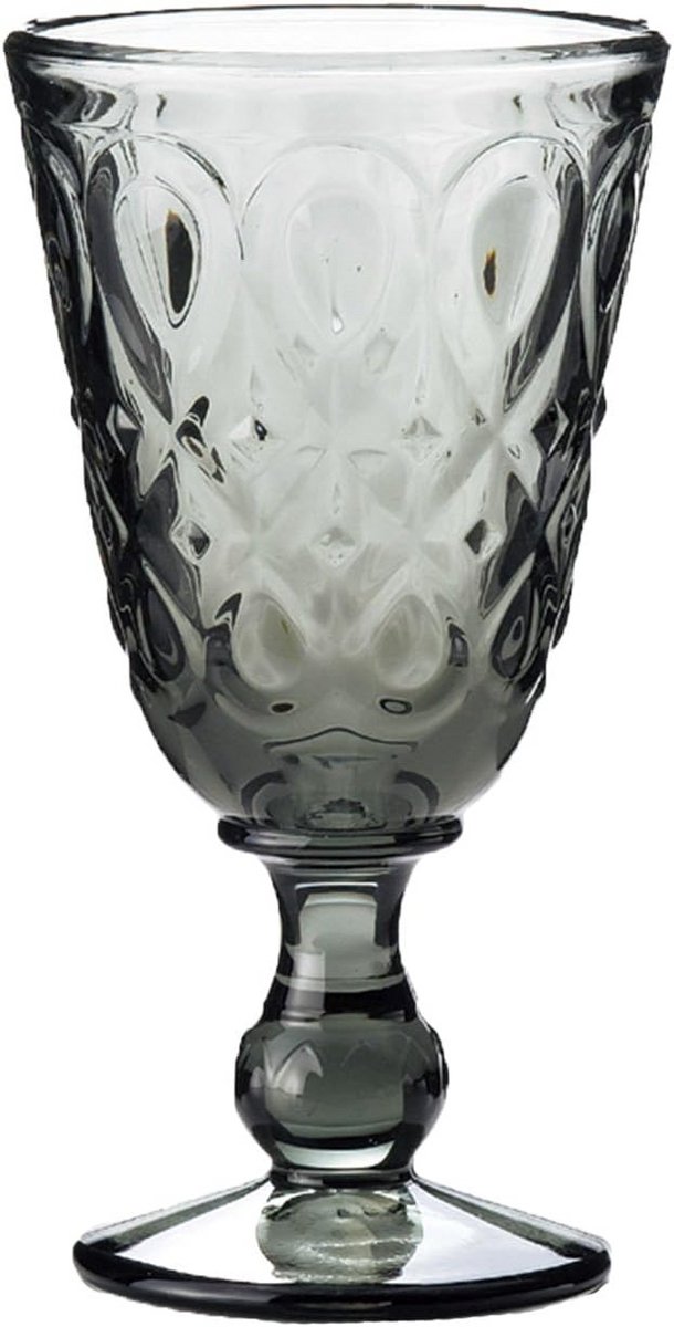 Set van 6 Grijze Wijnglazen 250 ml - Klassiek Frans Ontwerp
