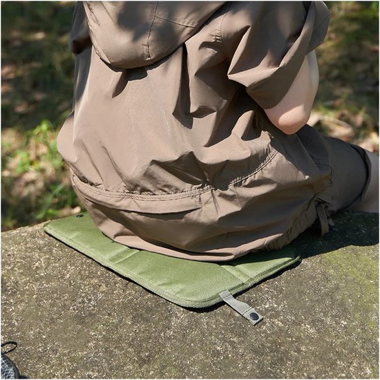 Zitmatje - Wandel zitmatje - Opvouwbaar kussen - Waterdichte opvouwbare mat - Reiskussen - Waterdicht en warmte-isolerend - 37*27,5 cm - Geschikt voor reizen, wandelen, kamperen en tuinieren - Zwart van Merkloos — afbeelding 3