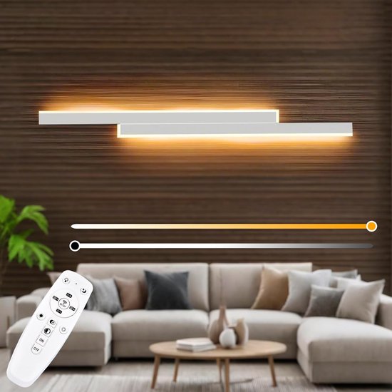 Lange LED Wandlamp 100CM Dimbaar met Afstandsbediening - Up-Down