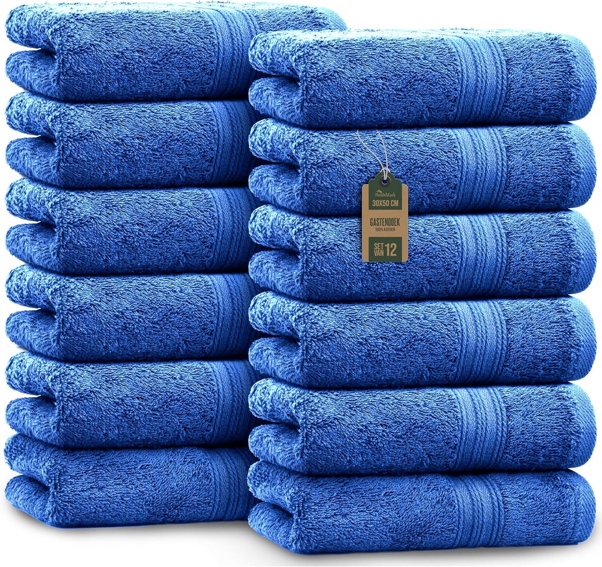 Gastendoeken Set van 12 - 100% Katoen, Zacht en Absorberend - Voor Badkamer en Spa - Kleur