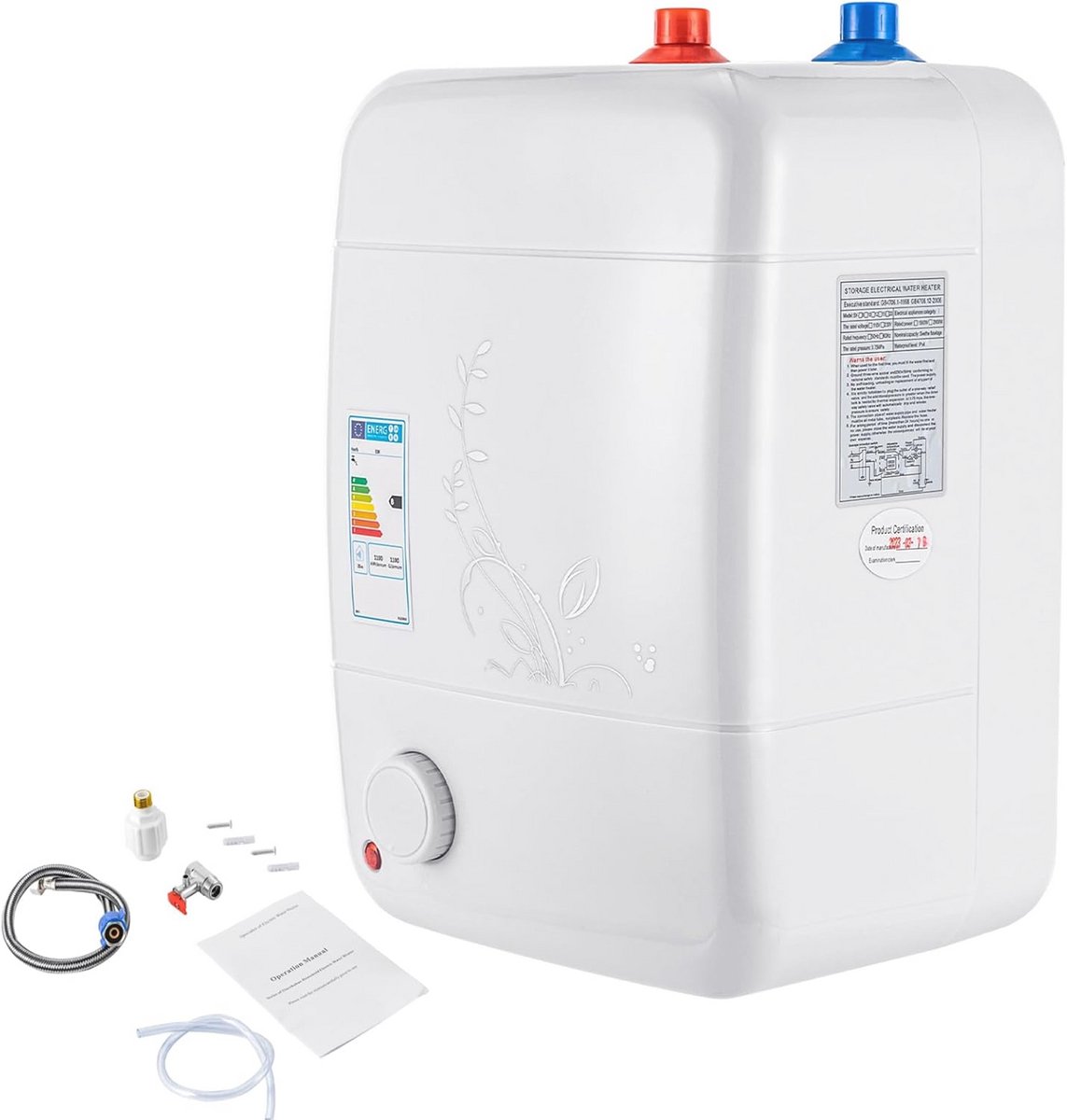 8 Liter Onderkast Boiler – Compacte 1500W Warmwaterboiler voor Huishoudelijk Gebruik