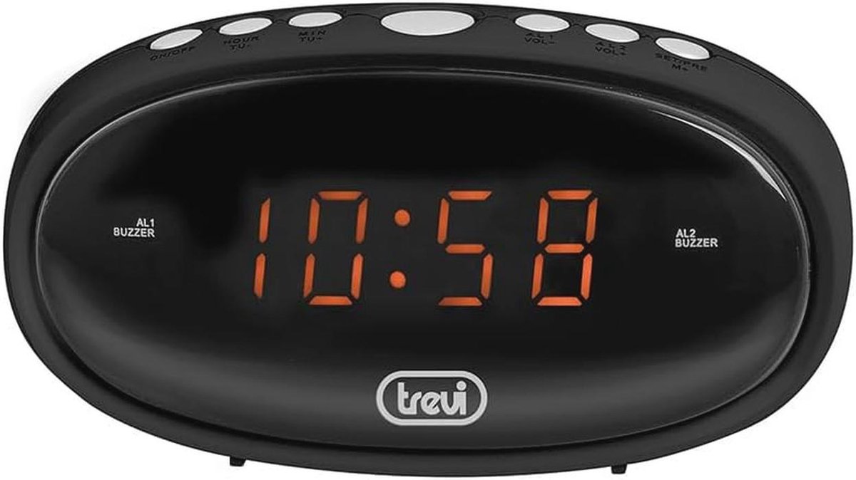 Digitaal Alarmklok met LED Scherm - Zwart 13.5 x 6.5 x 5 cm