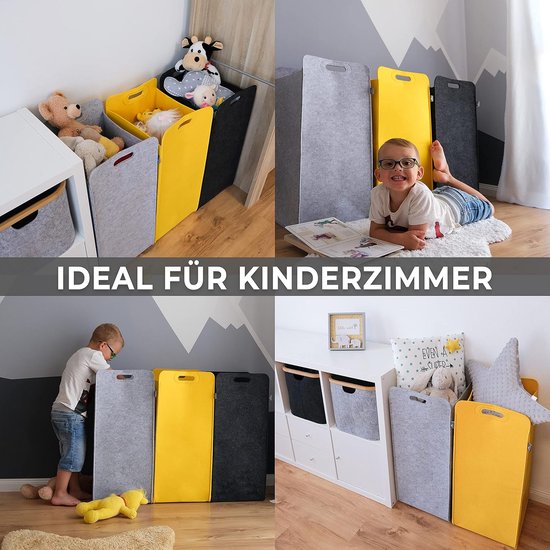 Grote Wasmand van Vilt | Opvouwbare Wasmand - 80 Liter | Stijlvol en Ruimtebesparend — afbeelding 2