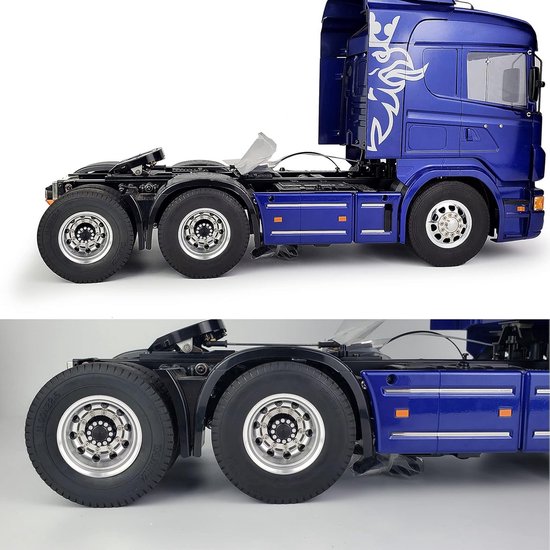 4 Stuks Metalen Achterwiel Velgen voor 1/14 Tamiya Tractor Trucks en Trailers van Merkloos	 — afbeelding 2